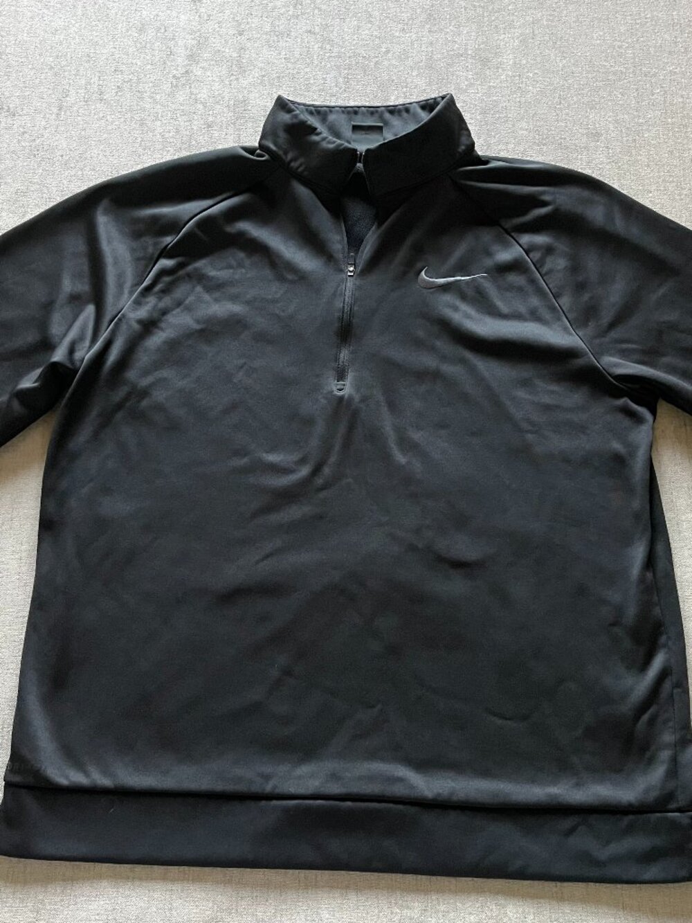 Nike 1/4 Zip Pullover Dri-Fit Men XL Black Golf Active Pullover Long Sleeve